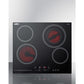 Summit 24" Wide 230V 4-Burner Radiant Cooktop - CR4B23T5B - MyBBQDirect