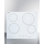 Summit 24" Wide 230V 4-Burner Radiant Cooktop - CR4B23T6W - MyBBQDirect