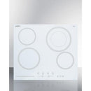 Summit 24" Wide 230V 4-Burner Radiant Cooktop - CR4B23T6W