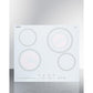 Summit 24" Wide 230V 4-Burner Radiant Cooktop - CR4B23T6W - MyBBQDirect