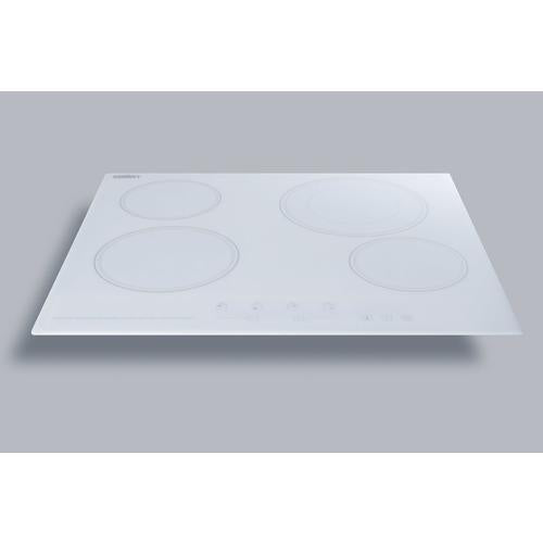 Summit 24" Wide 230V 4-Burner Radiant Cooktop - CR4B23T6W - MyBBQDirect