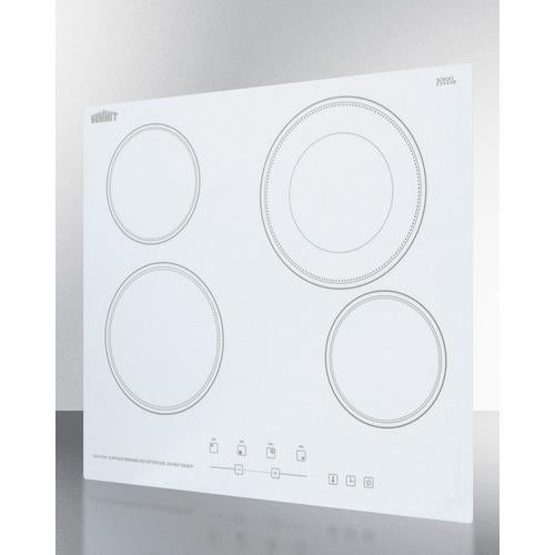 Summit 24" Wide 230V 4-Burner Radiant Cooktop - CR4B23T6W - MyBBQDirect