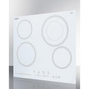 Summit 24" Wide 230V 4-Burner Radiant Cooktop - CR4B23T6W