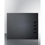 Summit 24" Wide 230V 4-Burner Radiant Cooktop - CR4B242BL - MyBBQDirect