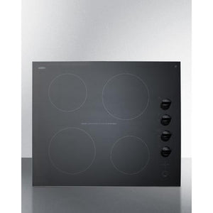 Summit 24" Wide 230V 4-Burner Radiant Cooktop - CR4B242BL - MyBBQDirect