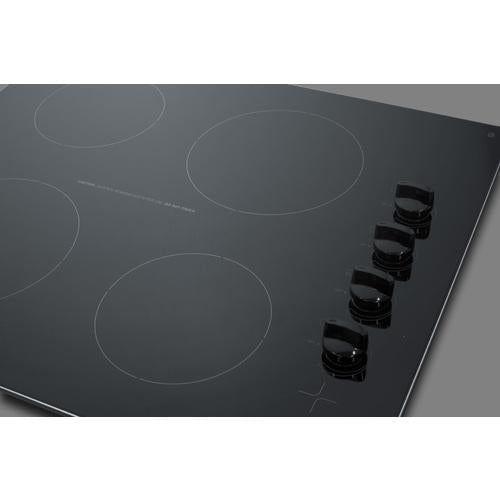 Summit 24" Wide 230V 4-Burner Radiant Cooktop - CR4B242BL - MyBBQDirect