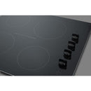 Summit 24" Wide 230V 4-Burner Radiant Cooktop - CR4B242BL