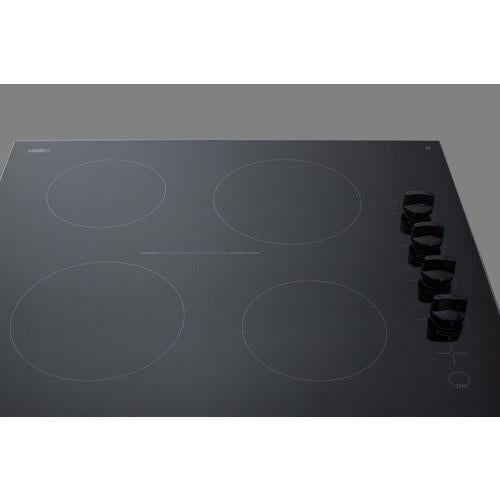 Summit 24" Wide 230V 4-Burner Radiant Cooktop - CR4B242BL - MyBBQDirect