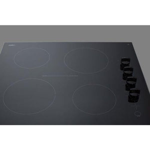 Summit 24" Wide 230V 4-Burner Radiant Cooktop - CR4B242BL - MyBBQDirect