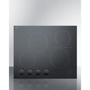 Summit 24" Wide 230V 4-Burner Radiant Cooktop - CREK4W
