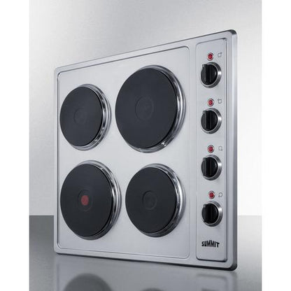 Summit 24" Wide 230V 4-Burner Solid Disk Cooktop - CSD4B24 - MyBBQDirect