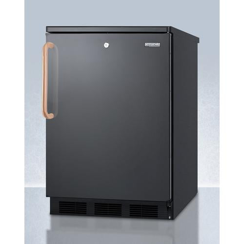 Summit 24" Wide All-Refrigerator with Antimicrobial Pure Copper Handle - FF7LBLKTBC - MyBBQDirect