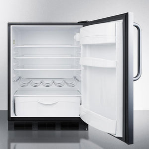Summit 24" Wide All-Refrigerator With Towel Bar Handle - FF63BKSSTB - MyBBQDirect