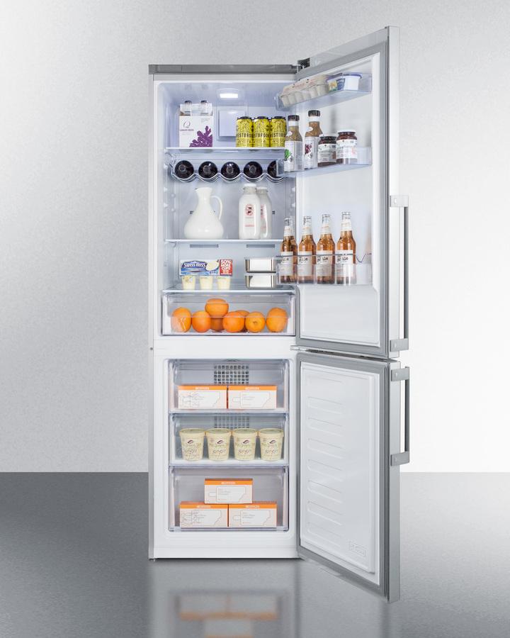 Summit 24" Wide Bottom Freezer Refrigerator in Stainless Steel with Digital Controls - FFBF246SS - MyBBQDirect