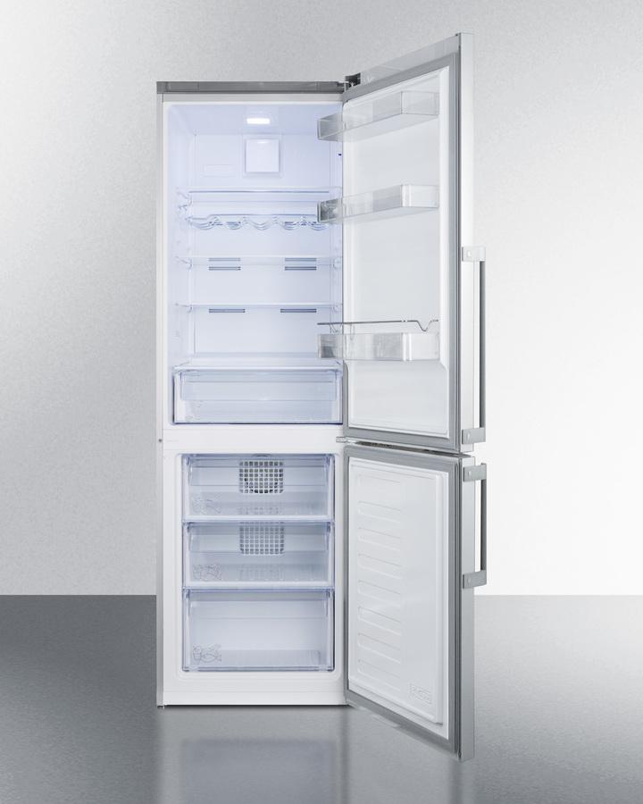 Summit 24" Wide Bottom Freezer Refrigerator in Stainless Steel with Digital Controls - FFBF246SS - MyBBQDirect
