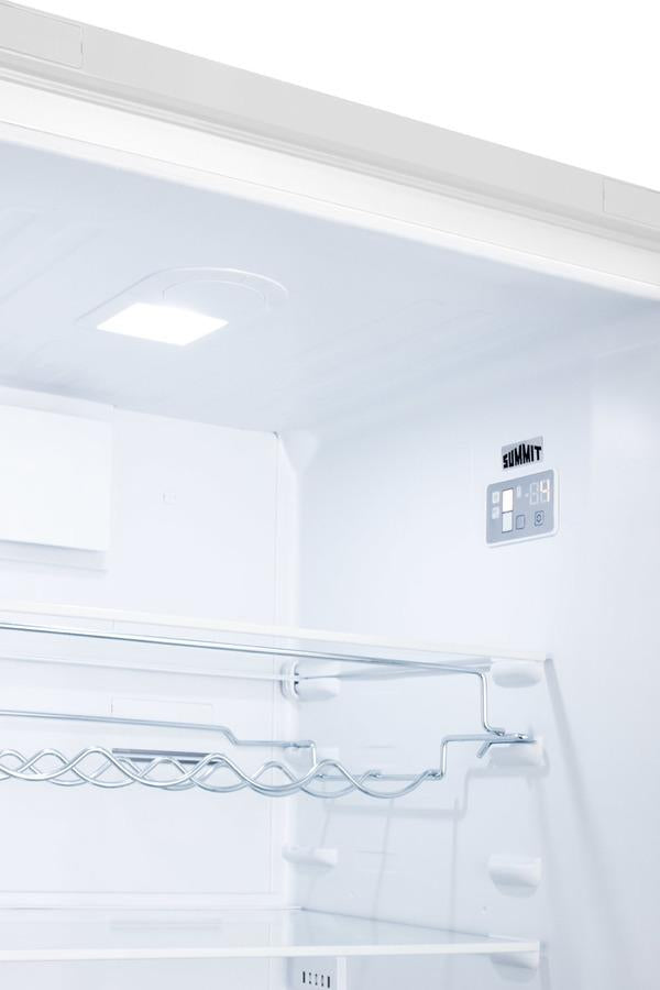 Summit 24" Wide Bottom Freezer Refrigerator in White with Digital Controls - FFBF241W - MyBBQDirect