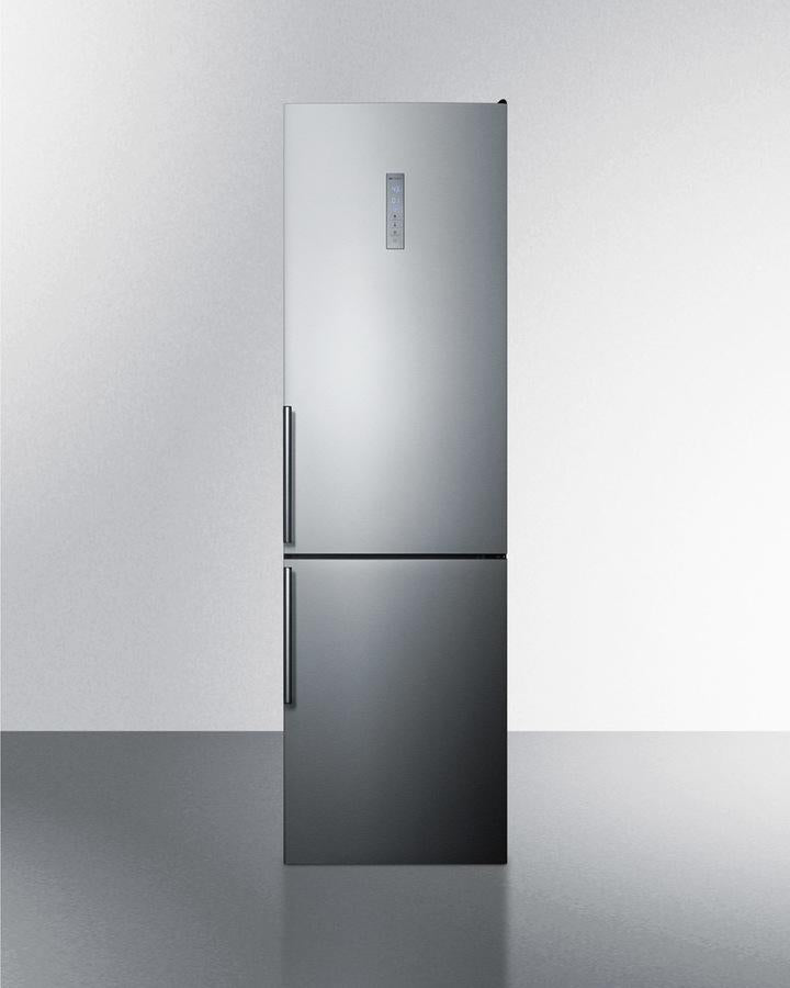Summit 24" Wide Bottom Freezer Refrigerator with Fingerprint-Resistant Doors - FFBF192SS