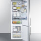 Summit 24" Wide Bottom Freezer Refrigerator With Icemaker - FFBF181ESIM - MyBBQDirect