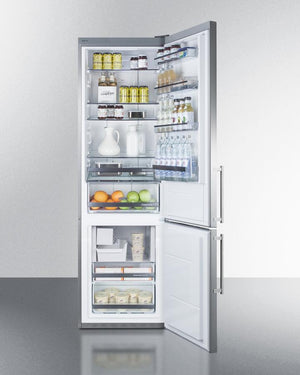 Summit 24" Wide Bottom Freezer Refrigerator With Icemaker - FFBF181ESIM - MyBBQDirect