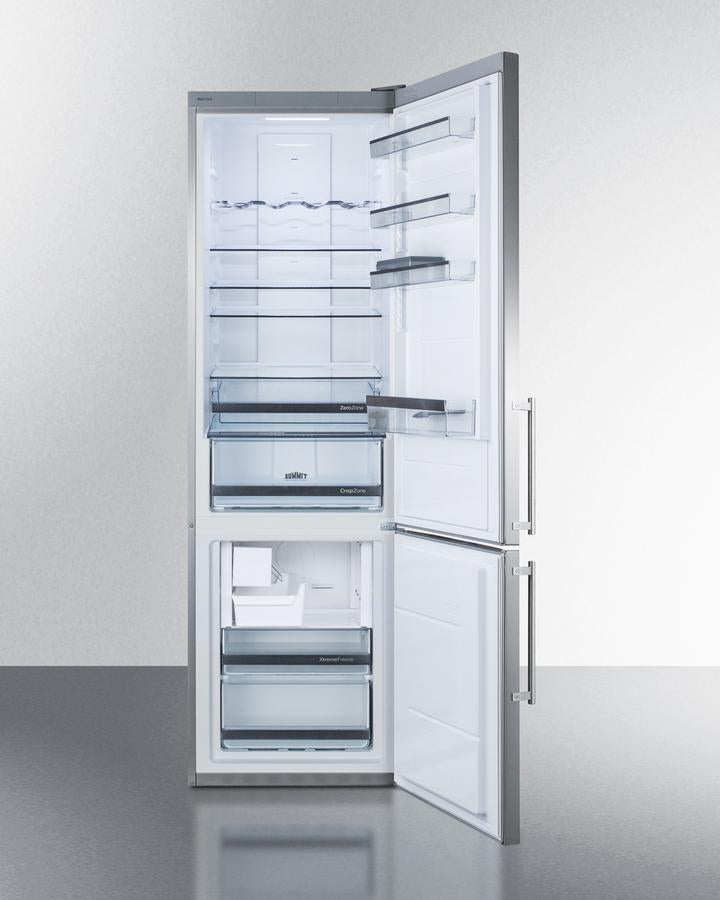 Summit 24" Wide Bottom Freezer Refrigerator With Icemaker - FFBF181ESIM - MyBBQDirect