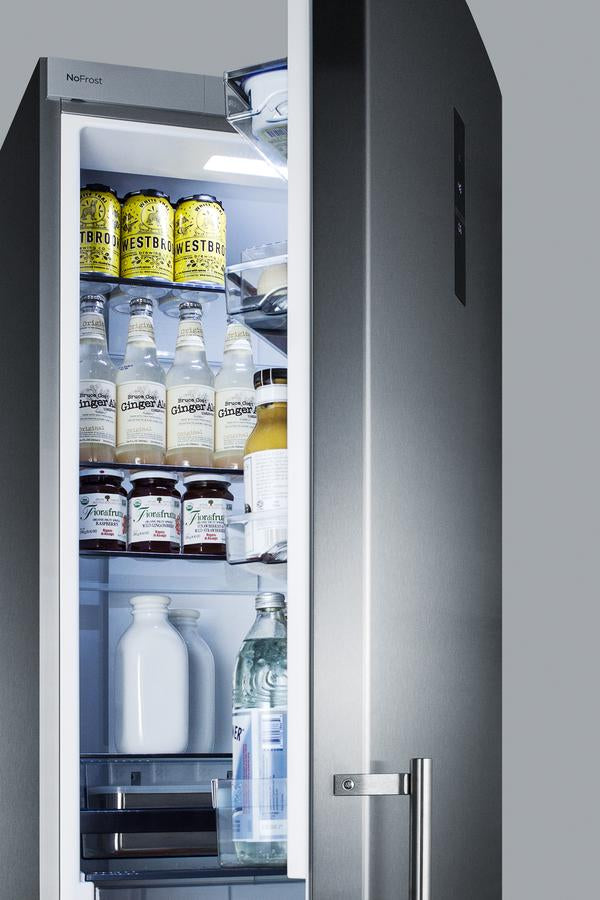 Summit 24" Wide Bottom Freezer Refrigerator With Icemaker - FFBF181ESIM - MyBBQDirect