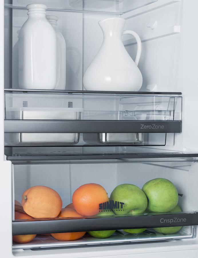 Summit 24" Wide Bottom Freezer Refrigerator With Icemaker - FFBF181ESIM - MyBBQDirect
