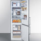 Summit 24" Wide Bottom Freezer Refrigerator With Icemaker - FFBF192SSIM