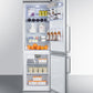 Summit 24" Wide Bottom Freezer Refrigerator With Icemaker - FFBF247SSIM - MyBBQDirect