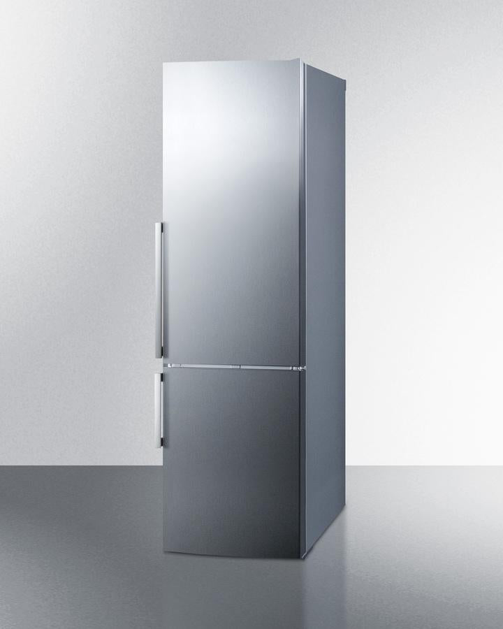 Summit 24" Wide Bottom Freezer Refrigerator With Icemaker - FFBF247SSIM - MyBBQDirect