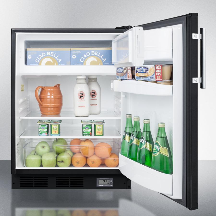 Summit 24" Wide Break Room Refrigerator-Freezer ADA Compliant - BKRF663BBIADA - MyBBQDirect