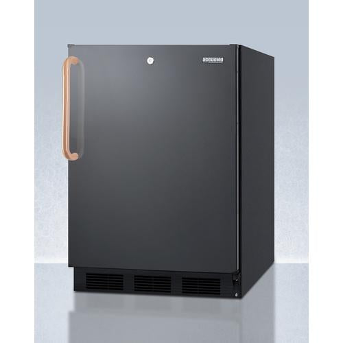 Summit 24" Wide Built-In All-Refrigerator with Antimicrobial Pure Copper Handle ADA Compliant - FF7LBLKBITBCADA - MyBBQDirect