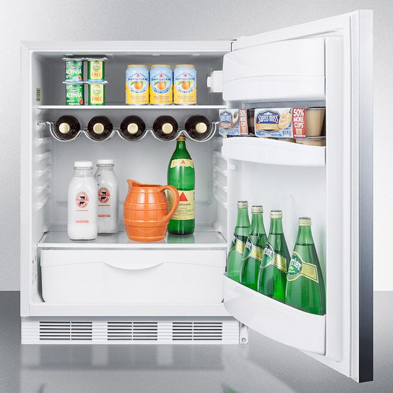 Summit 24" Wide Built-In All-Refrigerator With Horizontal Handle ADA Compliant - FF61WBISSHHADA
