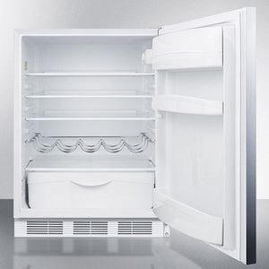 Summit 24" Wide Built-In All-Refrigerator With Horizontal Handle ADA Compliant - FF61WBISSHHADA - MyBBQDirect