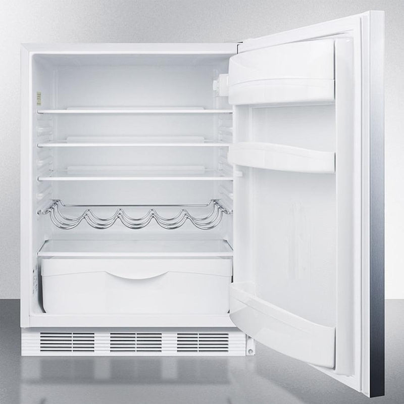 Summit 24" Wide Built-In All-Refrigerator With Horizontal Handle ADA Compliant - FF61WBISSHHADA