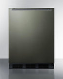 Summit 24" Wide Built-In All-Refrigerator With Horizontal Handle - FF63BKBIKSHH