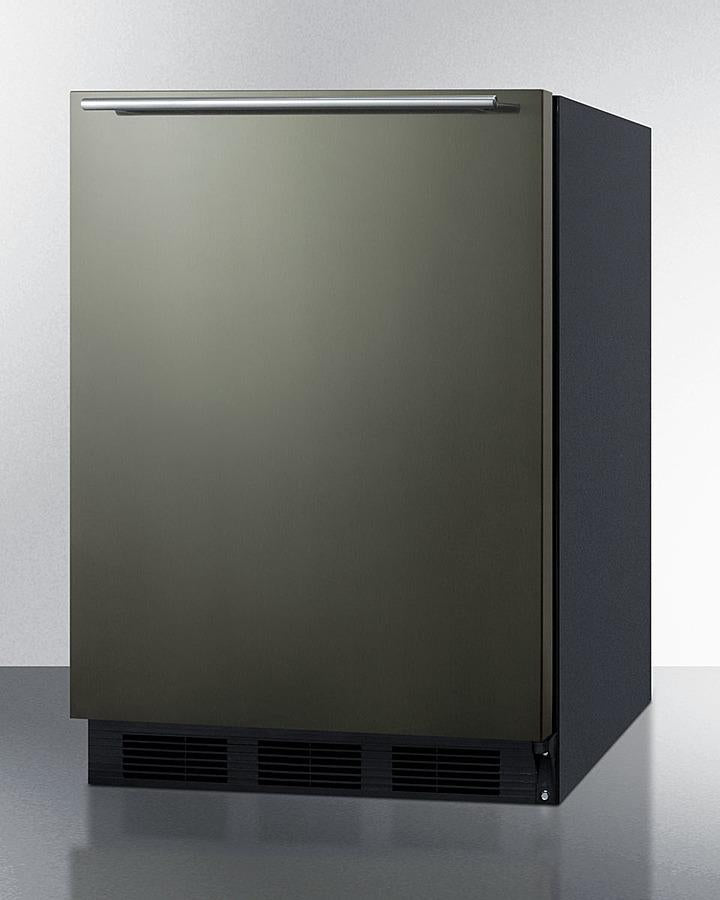 Summit 24" Wide Built-In All-Refrigerator With Horizontal Handle - FF63BKBIKSHH