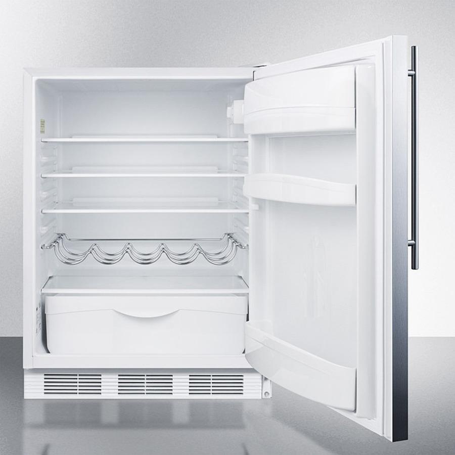 Summit 24" Wide Built-In All-Refrigerator With Thin Handle ADA Compliant - FF61WBISSHVADA - MyBBQDirect