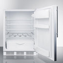 Summit 24" Wide Built-In All-Refrigerator With Thin Handle ADA Compliant - FF61WBISSHVADA