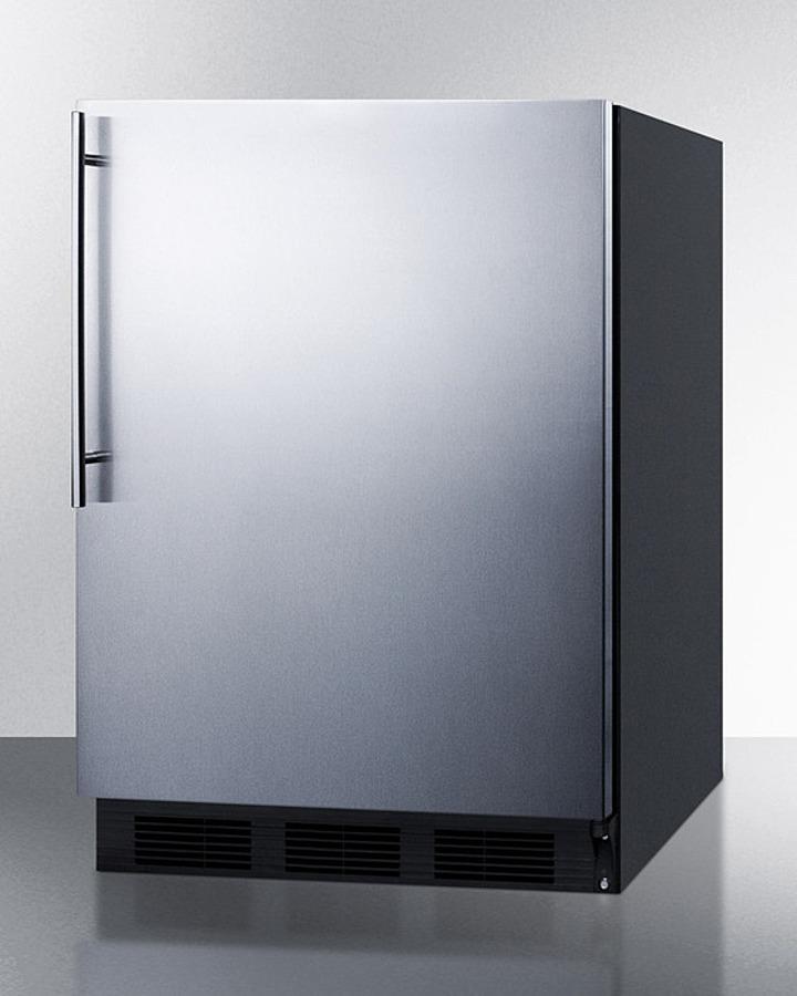 Summit 24" Wide Built-In All-Refrigerator With Thin Handle ADA Compliant - FF63BKBISSHVADA