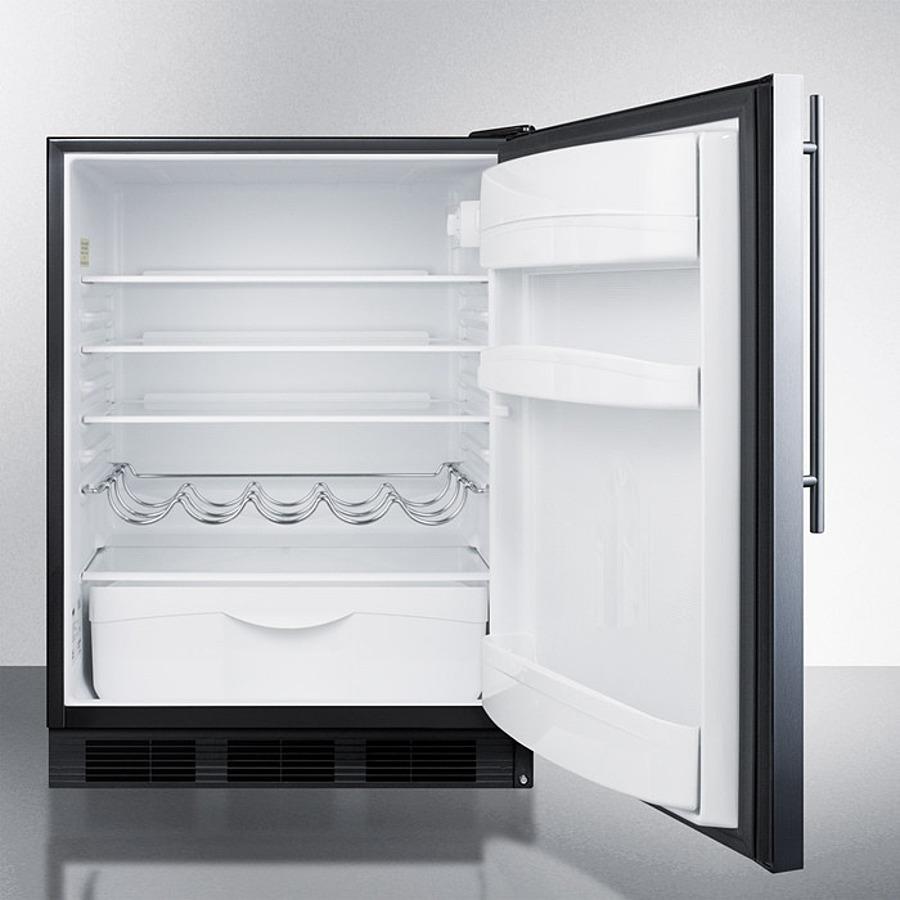 Summit 24" Wide Built-In All-Refrigerator With Thin Handle - FF63BKBISSHV - MyBBQDirect