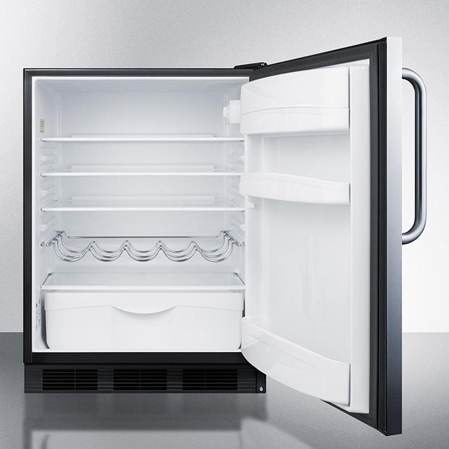 Summit 24" Wide Built-In All-Refrigerator With Towel Bar Handle ADA Compliant - FF63BKBISSTBADA - MyBBQDirect