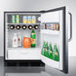 Summit 24" Wide Built-In All-Refrigerator With Towel Bar Handle - FF63BKBISSTB - MyBBQDirect