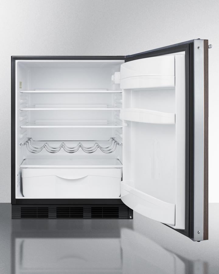 Summit 24" Wide Built-In All-Refrigerator With Wood Panel Door - FF63BKBIWP1 - MyBBQDirect