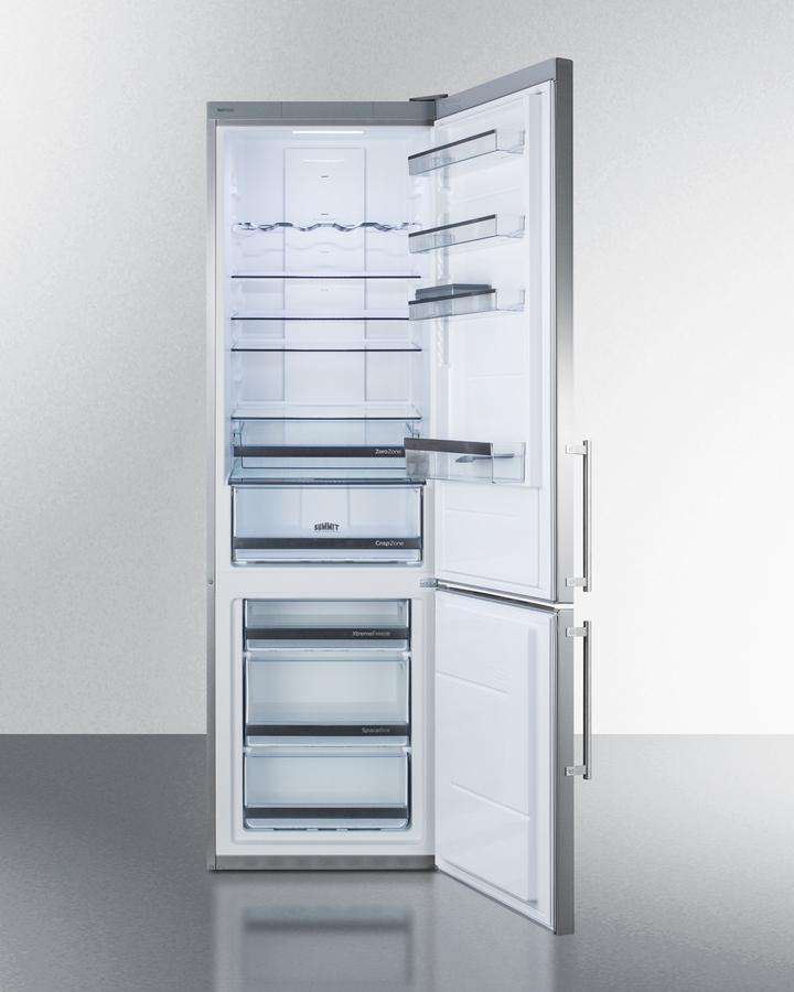 Summit 24" Wide Built-In Bottom Freezer Refrigerator - FFBF181ESBI - MyBBQDirect
