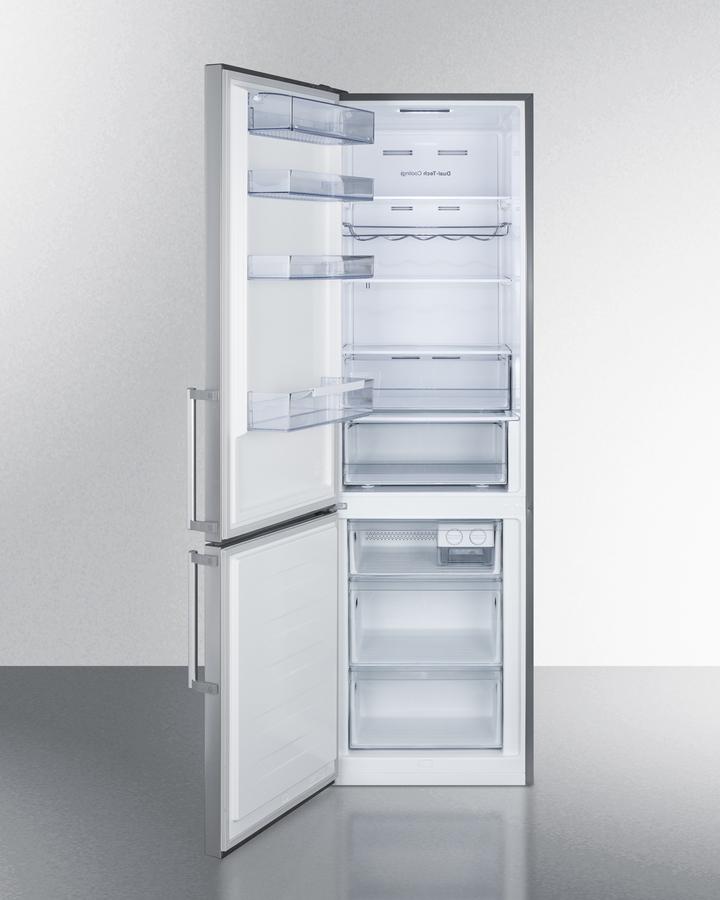 Summit 24" Wide Built-In Bottom Freezer Refrigerator - FFBF192SSBILHD - MyBBQDirect