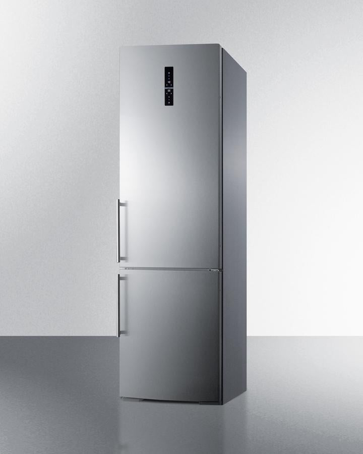 Summit 24" Wide Built-In Bottom Freezer Refrigerator With Icemaker - FFBF181ESBIIM - MyBBQDirect