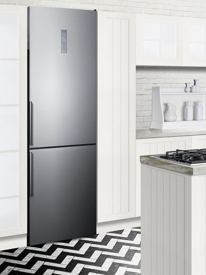 Summit 24" Wide Built-In Bottom Freezer Refrigerator With Icemaker - FFBF192SSBIIM - MyBBQDirect