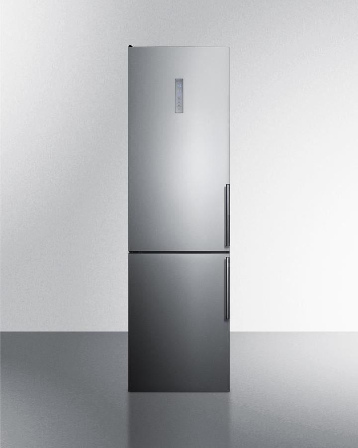 Summit 24" Wide Built-In Bottom Freezer Refrigerator With Icemaker - FFBF192SSBIIMLHD - MyBBQDirect
