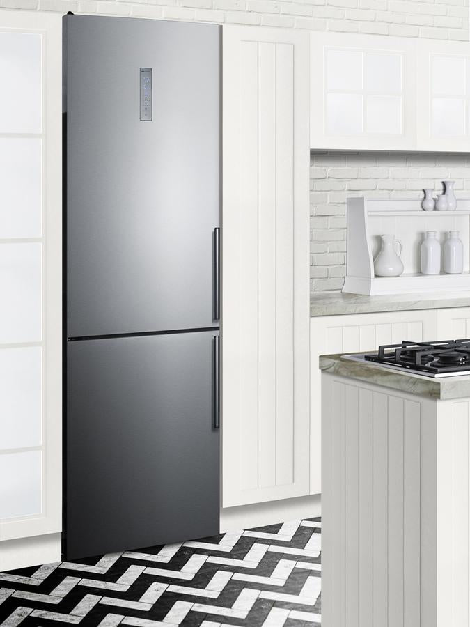 Summit 24" Wide Built-In Bottom Freezer Refrigerator With Icemaker - FFBF192SSBIIMLHD - MyBBQDirect