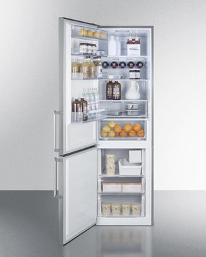 Summit 24" Wide Built-In Bottom Freezer Refrigerator With Icemaker - FFBF192SSBIIMLHD - MyBBQDirect